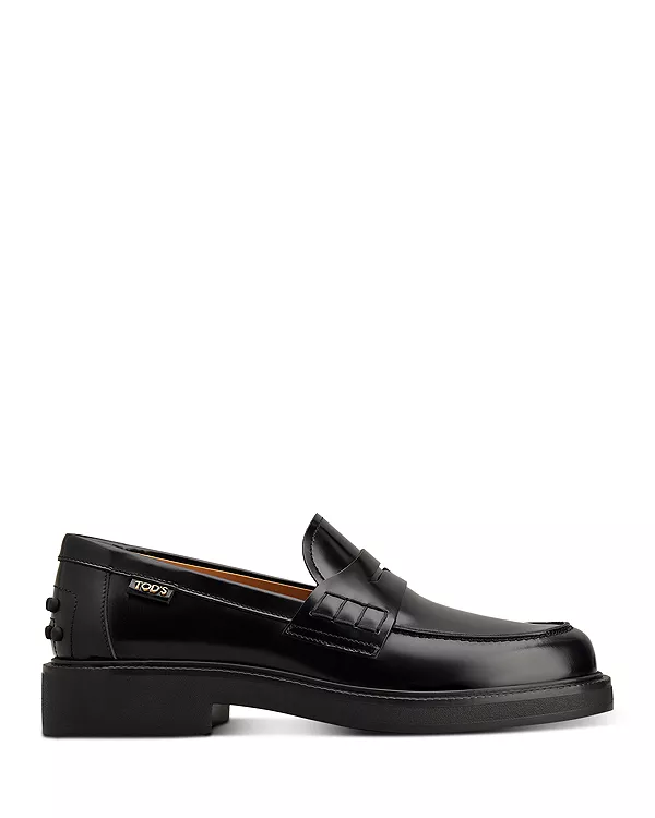 Женские кожаные лоферы Tod'S, черный — фото 2