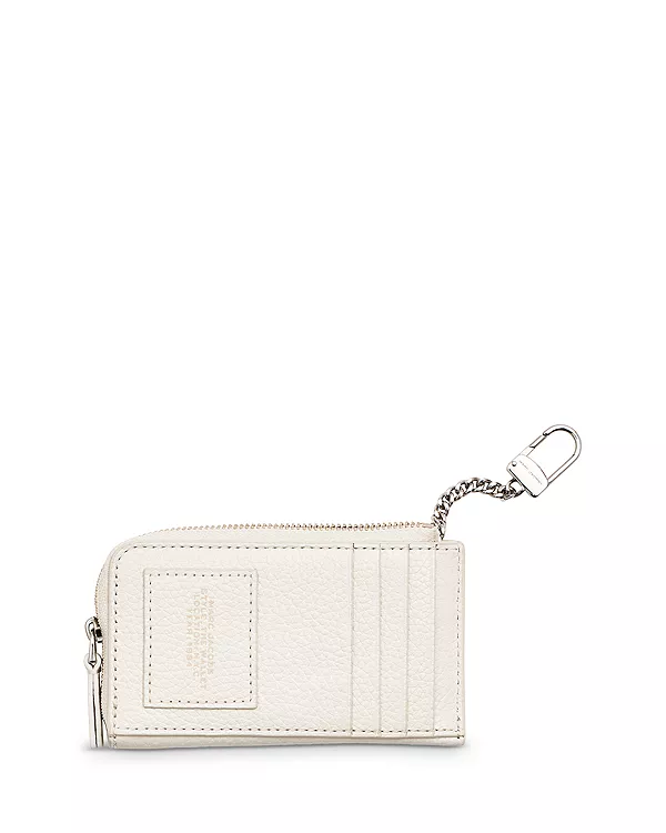 Кожаный многофункциональный кошелек на молнии сверху Marc Jacobs, белый — фото 3