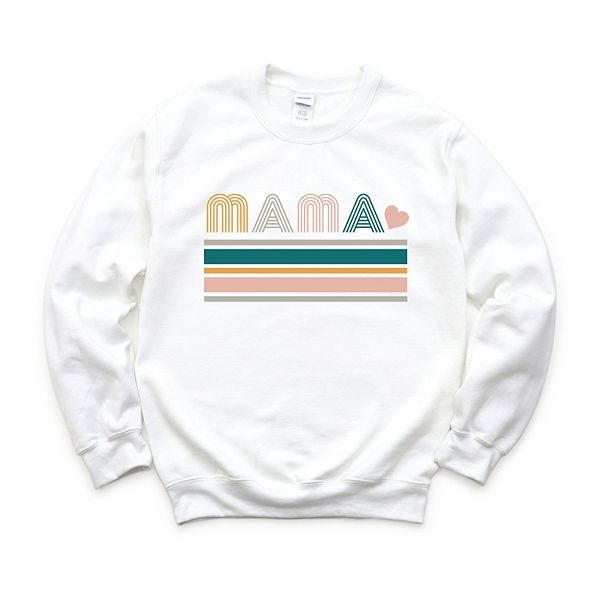 

Графический свитшот для женщин Retro mama stripes Simply Sage Market, Зеленый, Графический свитшот для женщин Retro mama stripes Simply Sage Market