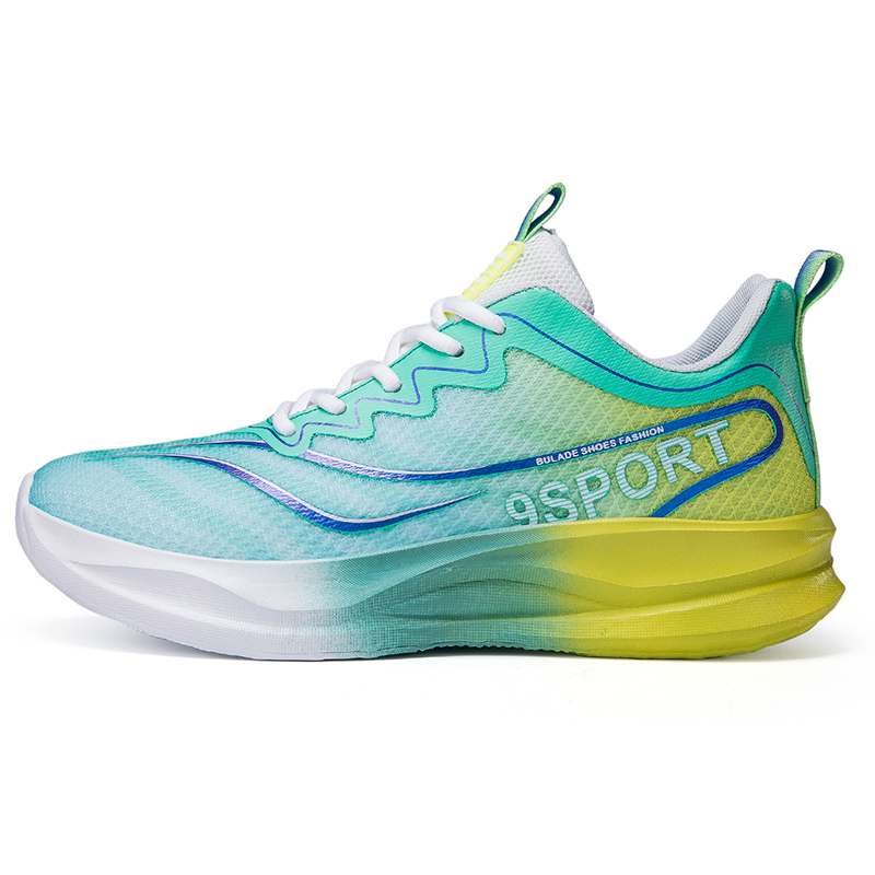 

Нескользящие и износостойкие легкие низкие повседневные туфли для мужчин PNKE, White Green Yellow