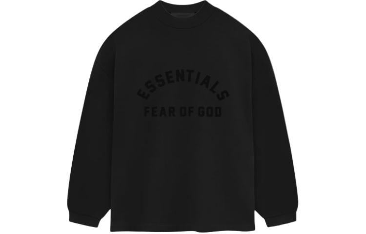 

Хлопковая толстовка с логотипом Fear Of God Essentials, Jet Black/Jet Black
