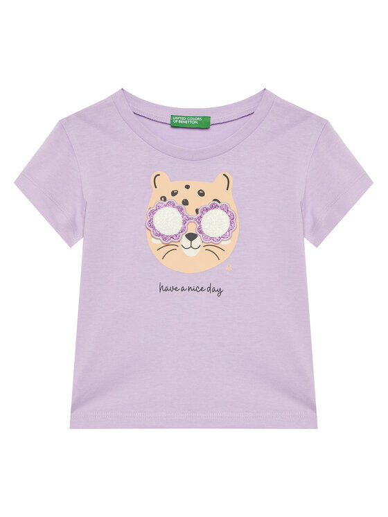 

Футболка обычного кроя 3096G10J8 United Colors Of Benetton, фиолетовый