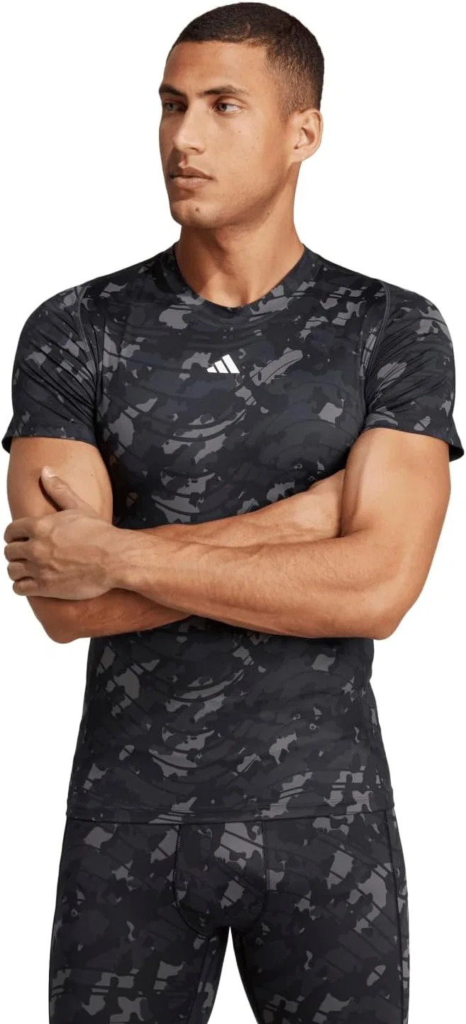 Футболка для тренировок adidas Techfit, черный — фото 2