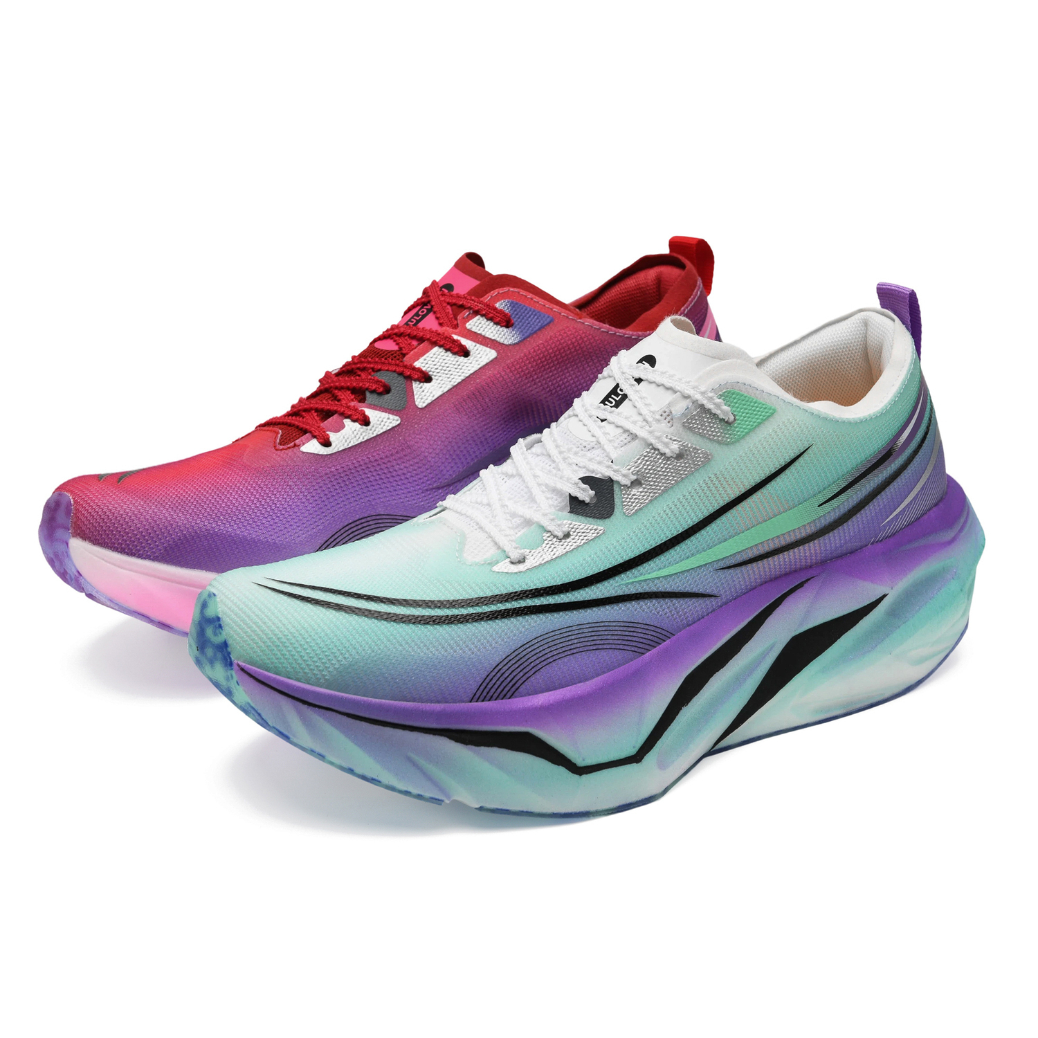 

ULOVAZN Низкие детские беговые кроссовки Purple Red Mismatched для подростков