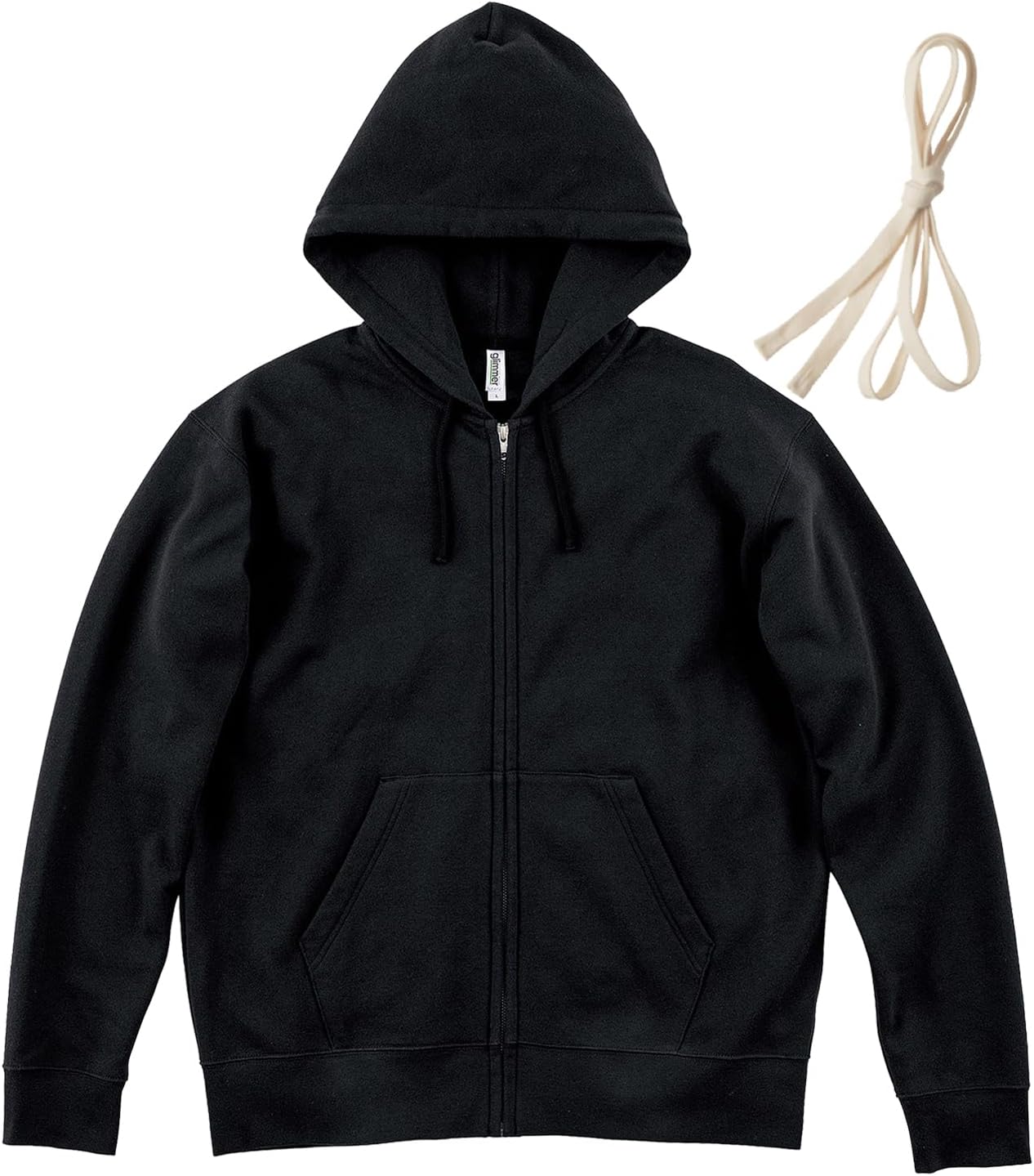 

Мужская толстовка на молнии Glimmer 00348-AFZ с флисовой подкладкой, 10,0 унций, черный