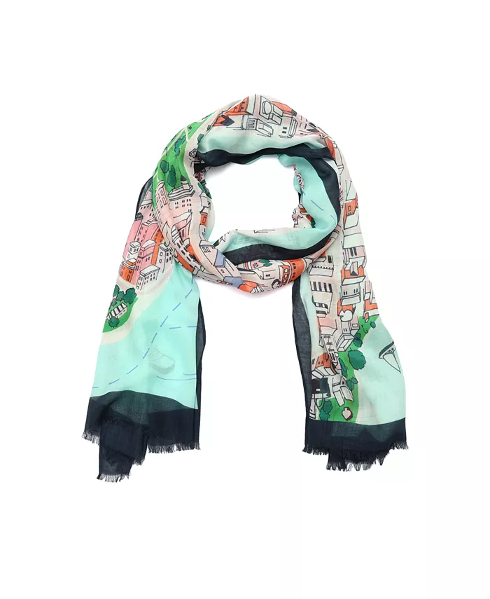 

Женский шарф Map Oblong kate spade new york, мультиколор