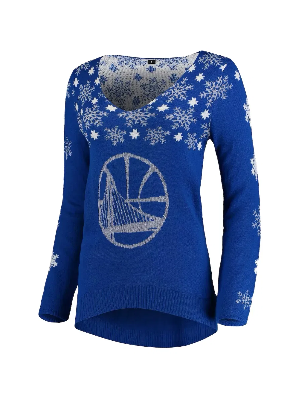 Свитер с V-образным вырезом в виде снежинки с символикой команды NBA Golden State Warriors Nike, синий
