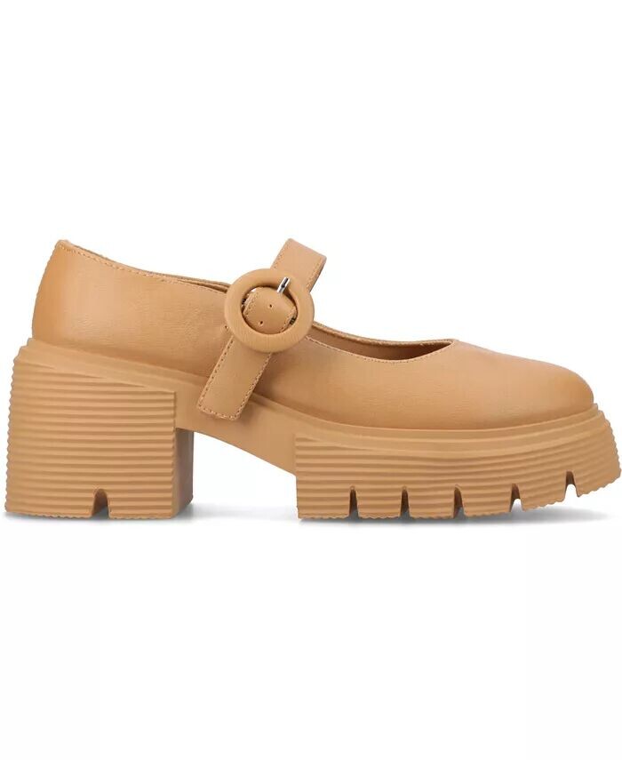 Женские туфли на платформе Zarynn Mary Jane с протекторной подошвой Journee Collection, коричневый — фото 2