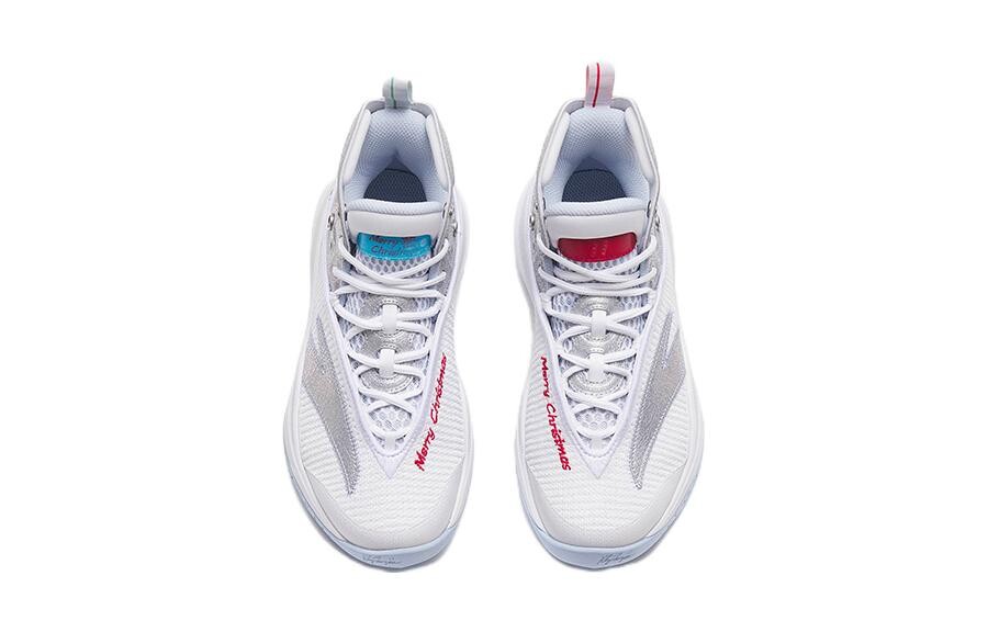Детские баскетбольные кроссовки GS High-top белые/серебристые/синие Anta Kids — фото 3