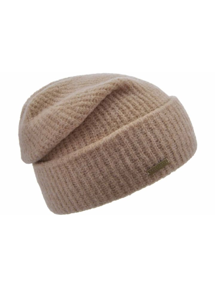 

вязаная шапка бежевого цвета Seeberger