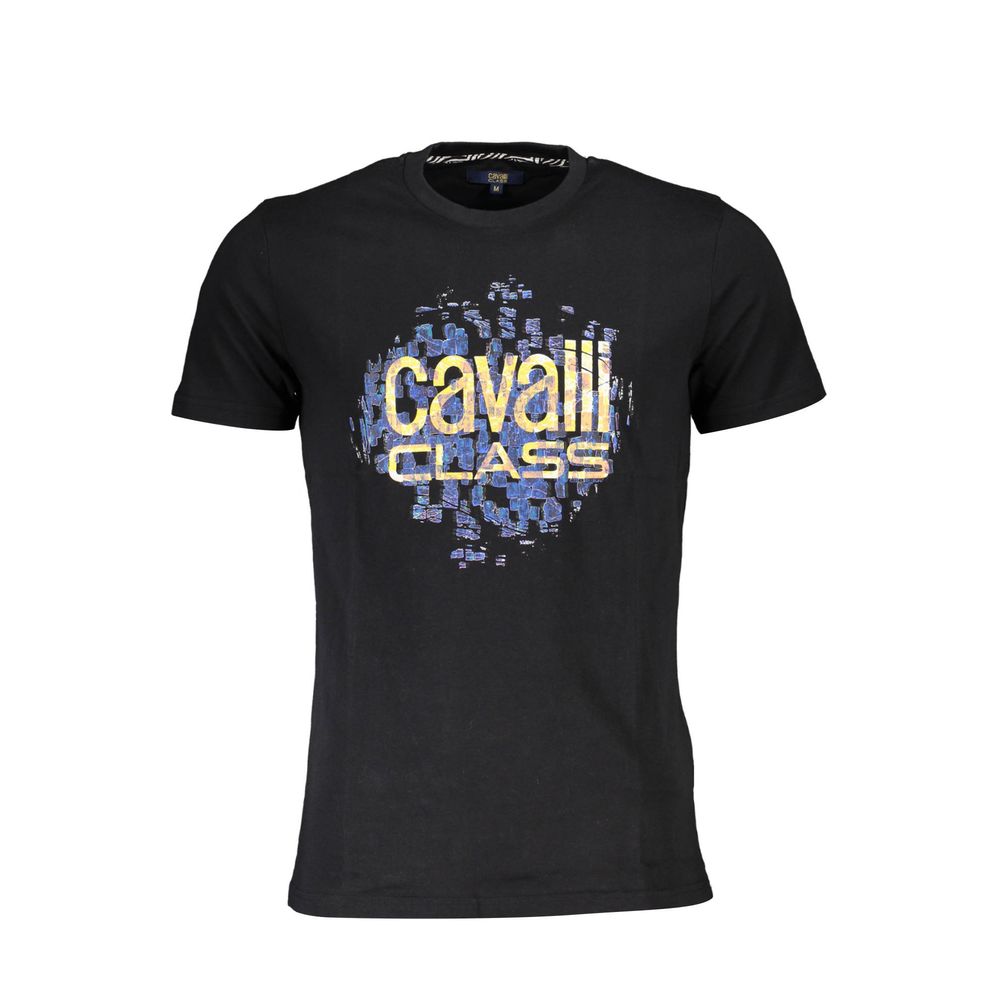 

Черная хлопковая футболка cavalli CLASS, черный