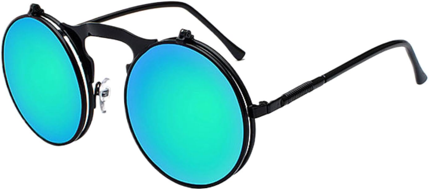 

Солнцезащитные очки с защитой от УФ-излучения UV400 | Круглые металлические очки-книжки в стиле панк | Для женщин и мужчин, для занятий спортом на открытом воздухе и вождения DSVIGF, C13