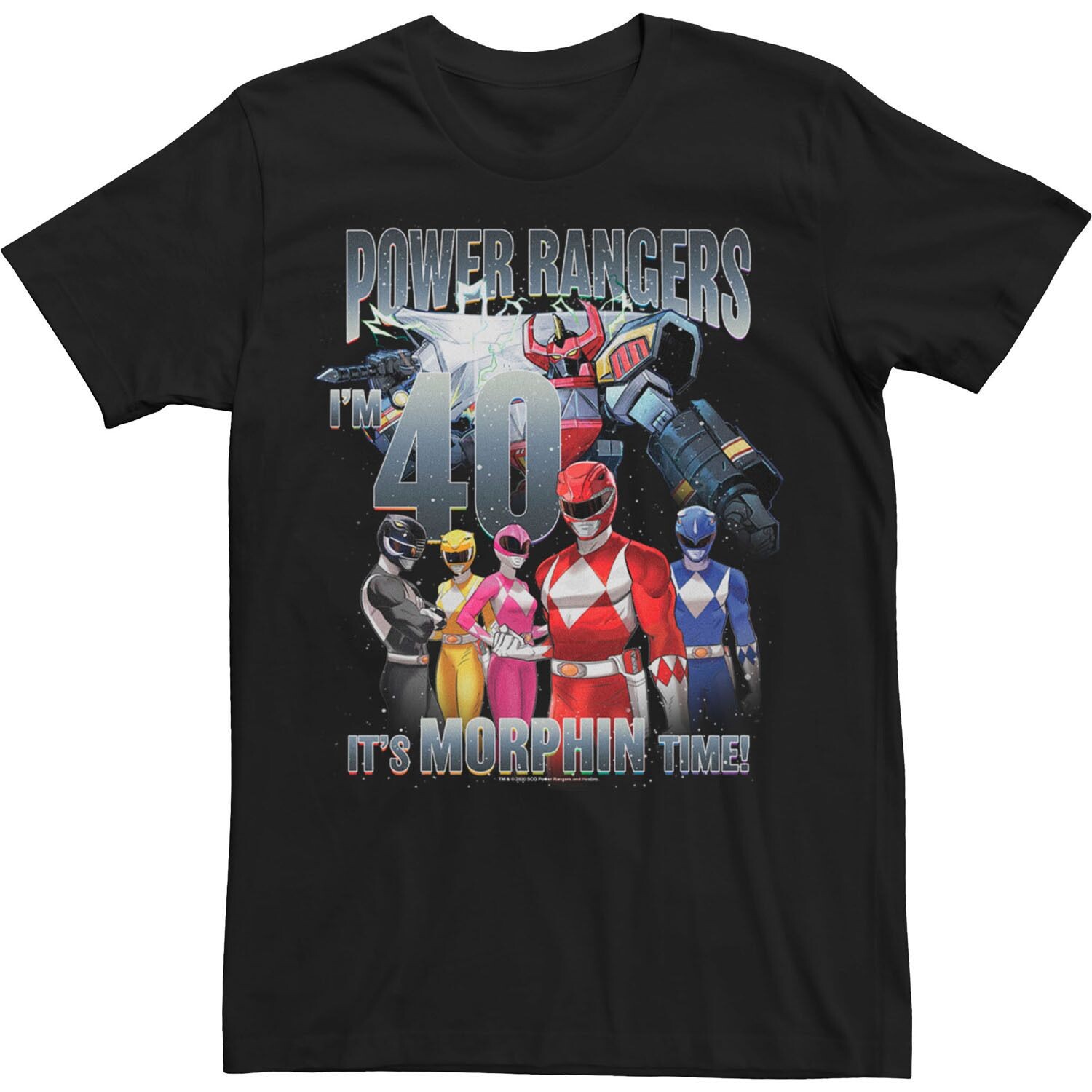 

Мужская футболка Power Rangers I'm 40 It's Morphin Time Licensed Character