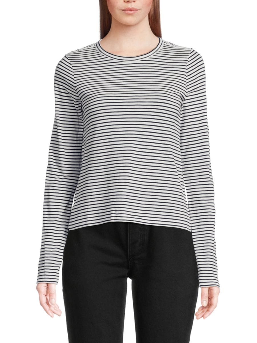 

Футболка с круглым вырезом и длинными рукавами rag & bone, цвет White Navy