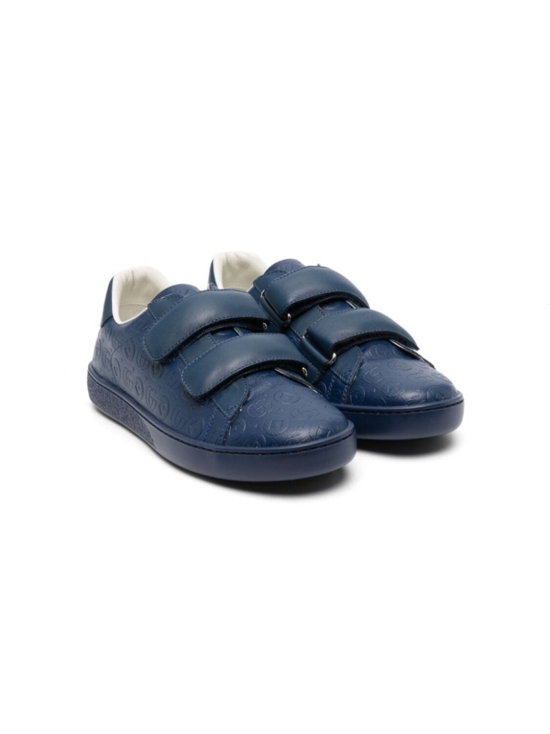 

Gucci Kids кеды на липучках с логотипом GG, синий