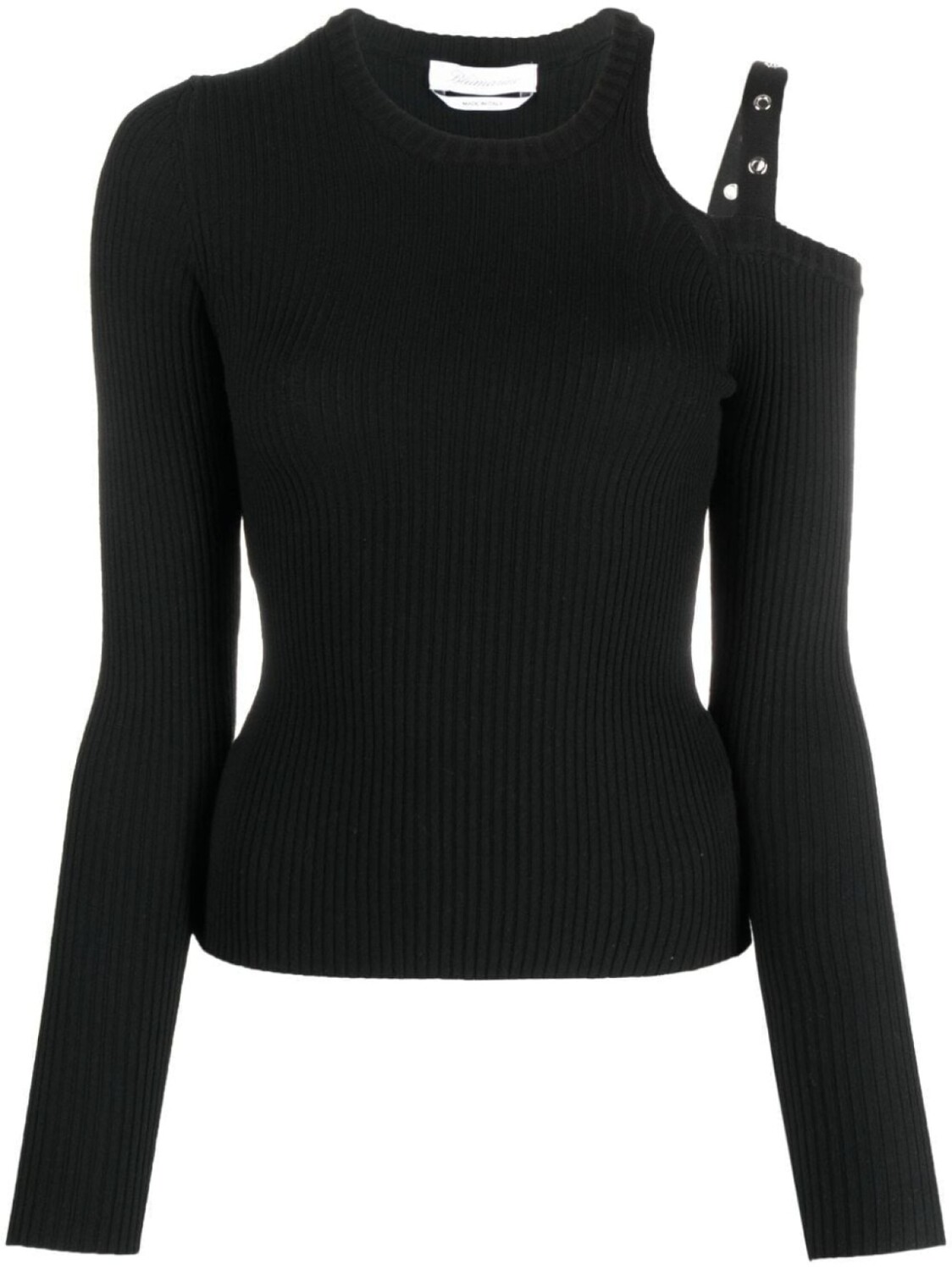 

Blumarine толстовка в рубчик с люверсами, черный