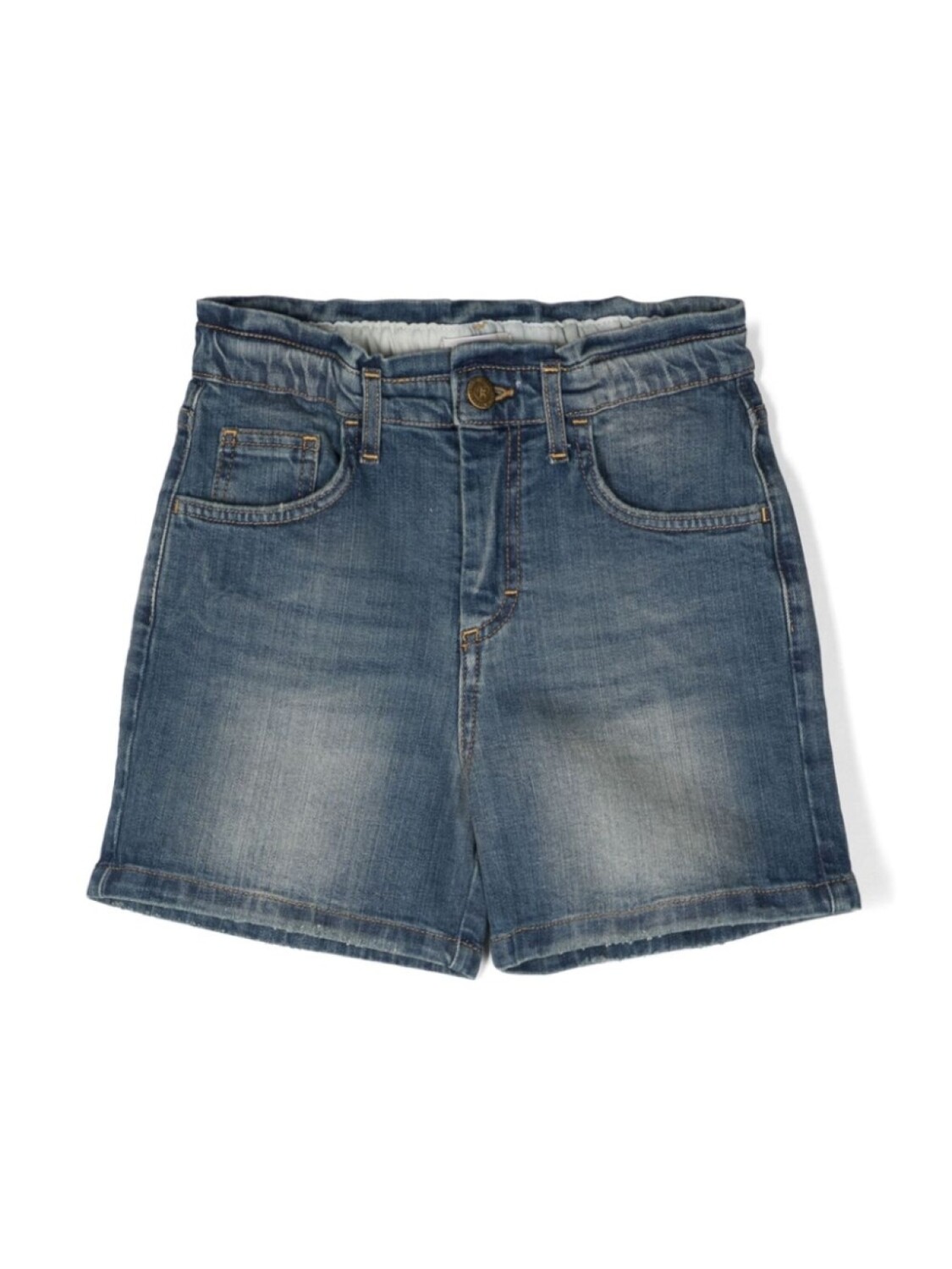 

Golden Goose Kids джинсовые шорты с завышенной талией, синий