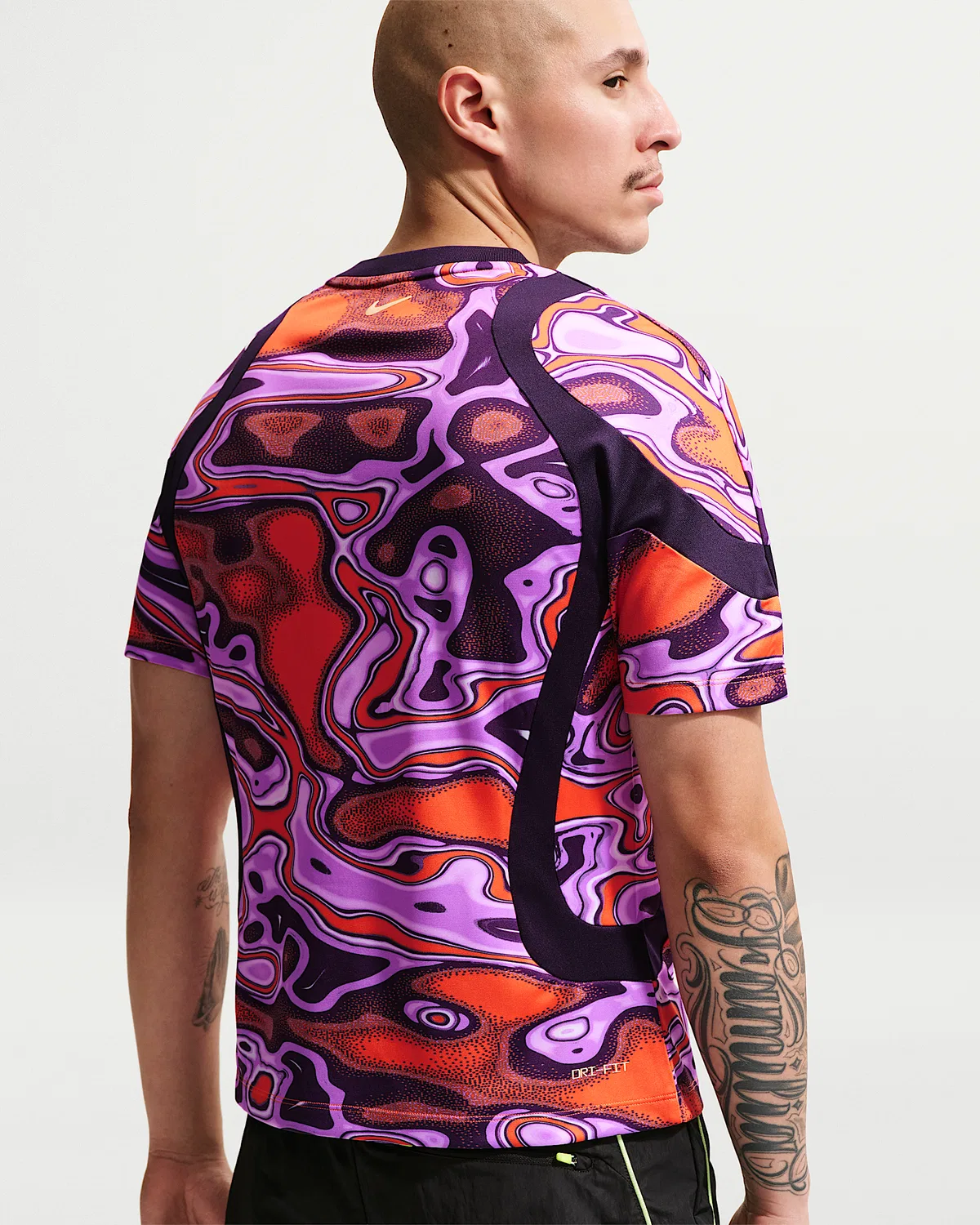 Мужская футболка с коротким рукавом Nike Project F.R.O.G. Liquify, Total Orange/Purple Dynasty/Tangerine Tint — фото 2