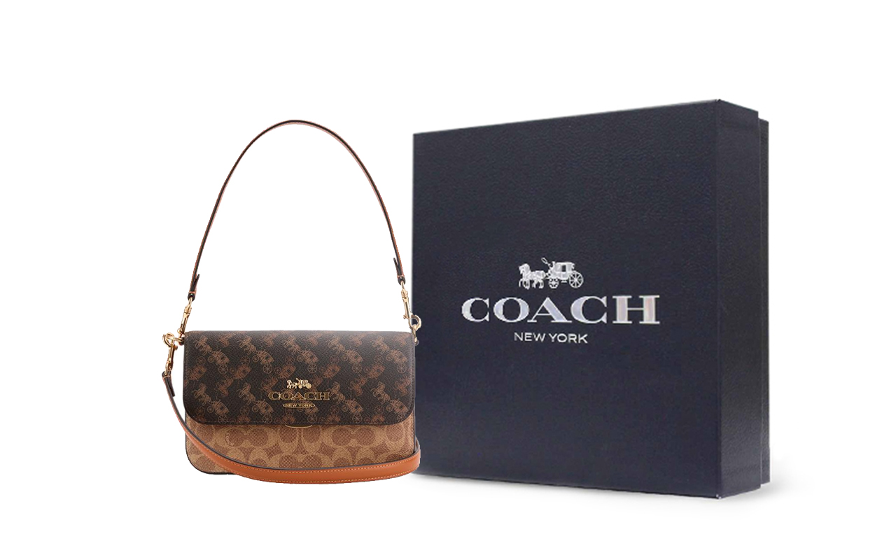 

COACH Женская сумка через плечо из искусственной кожи среднего размера