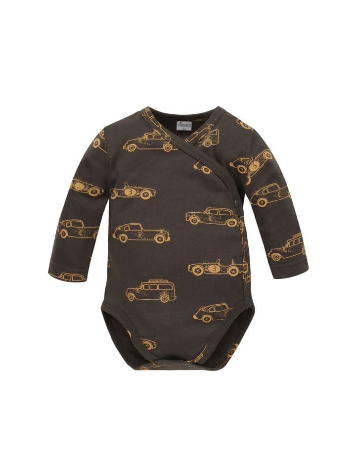 

Pinokio Боди с длинными рукавами коричневого цвета, с автомобильным рисунком