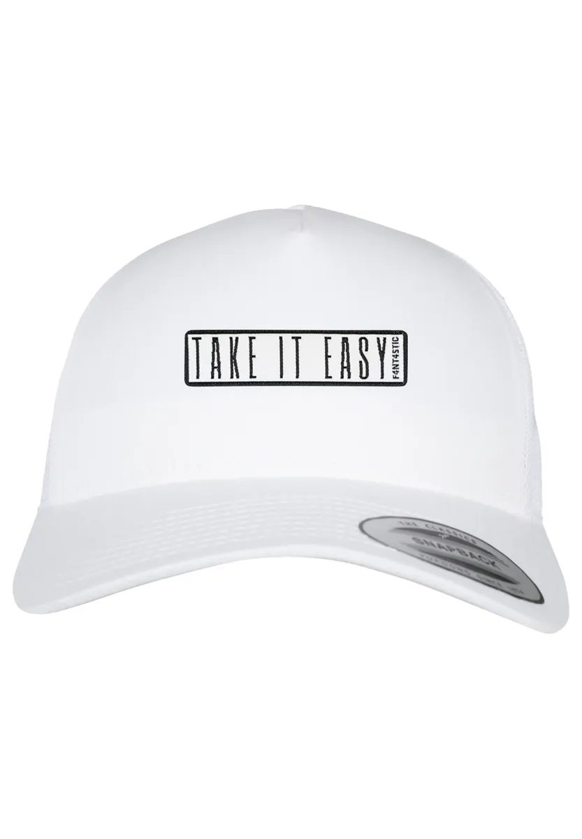 

F4NT4STIC фуражка "Retro Trucker Cap Take It Easy", принт, белый