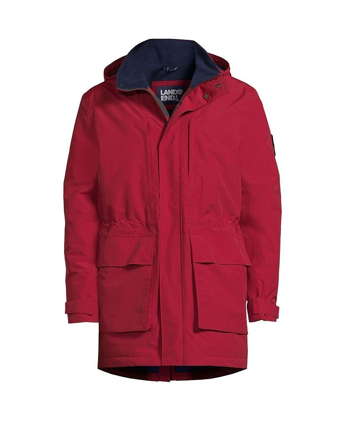 

Мужская утепленная водонепроницаемая зимняя парка Big and Tall Squall Lands' End, красный