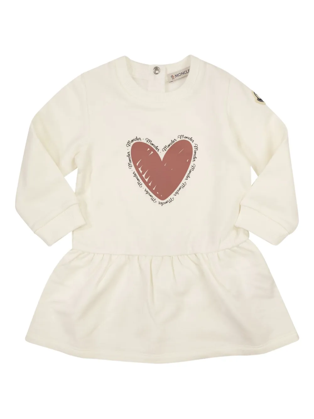 

Расклешенное платье Moncler Enfant, белый