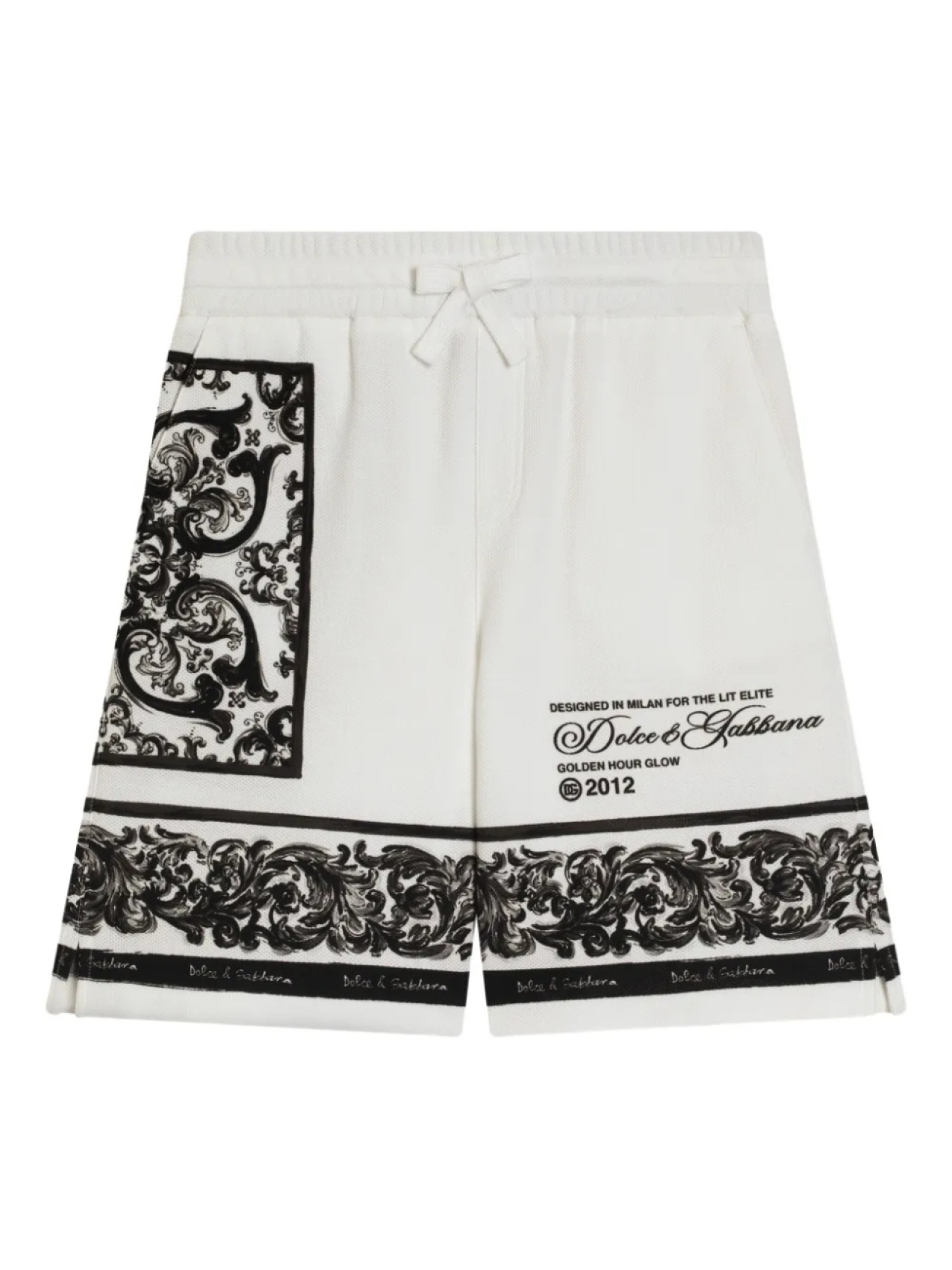 

Dolce & Gabbana Kids шорты с принтом Majolica, белый
