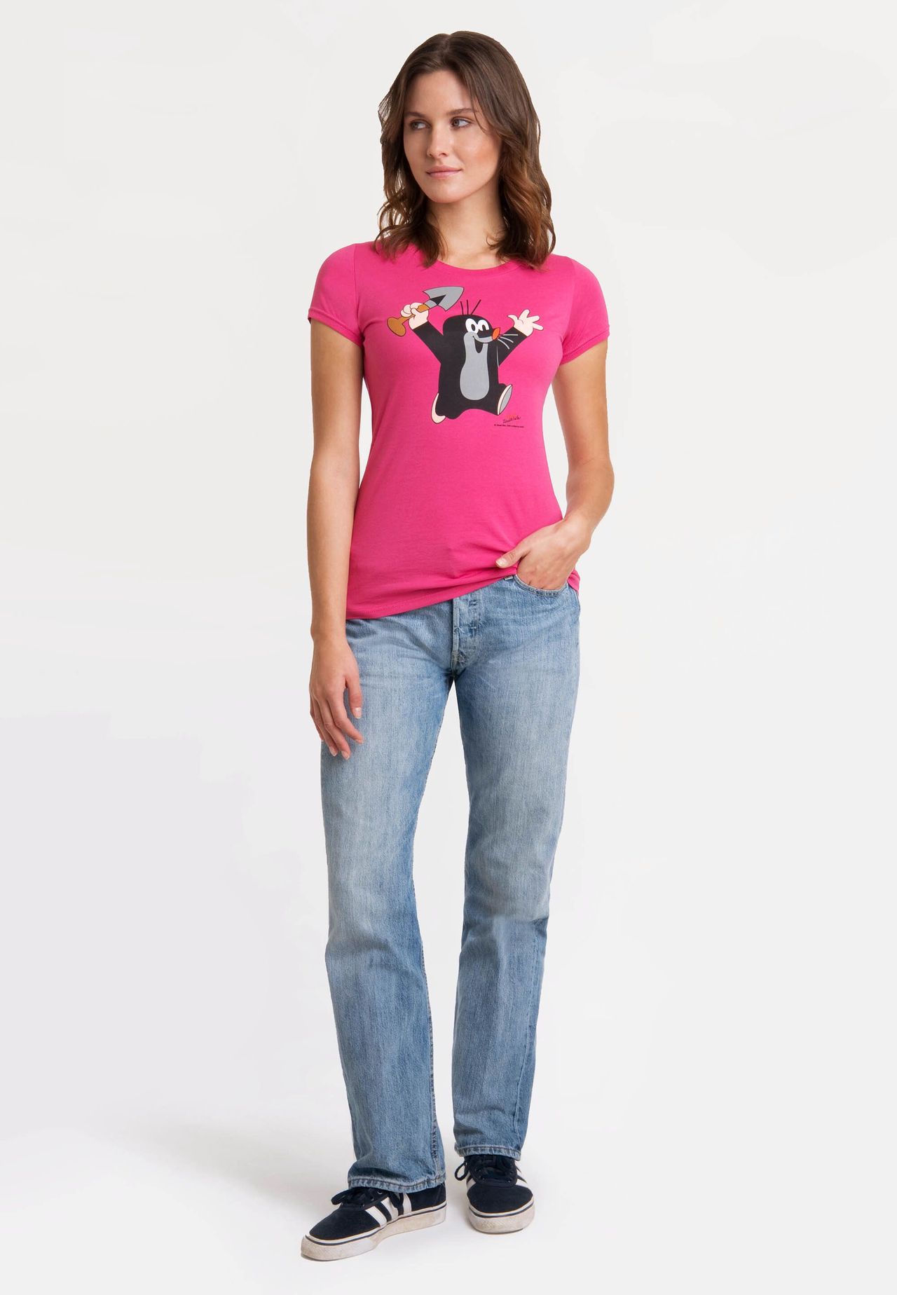 Новая футболка для девочек «Маленький крот» — Yay LOGOSHIRT, розовый — фото 3
