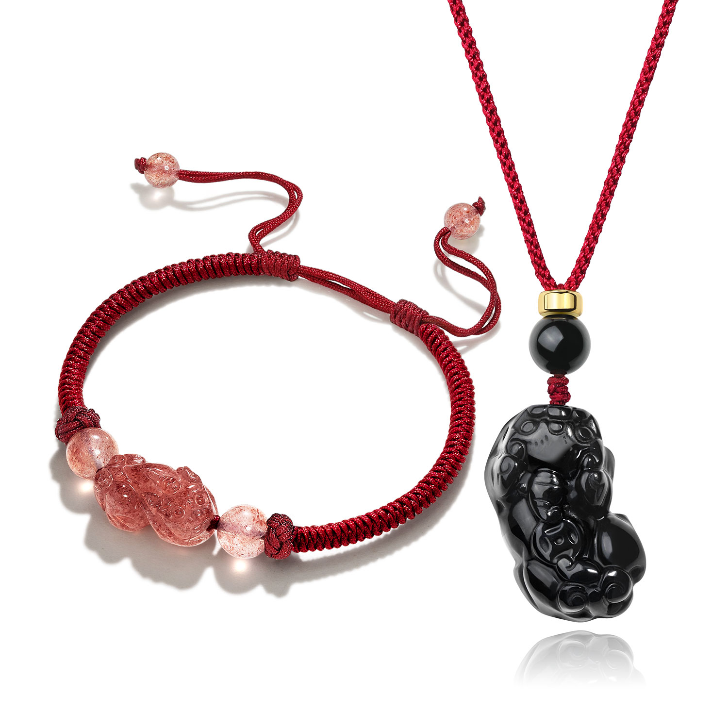 

STYLEJING Серебристый обсидиановый браслет Unisex