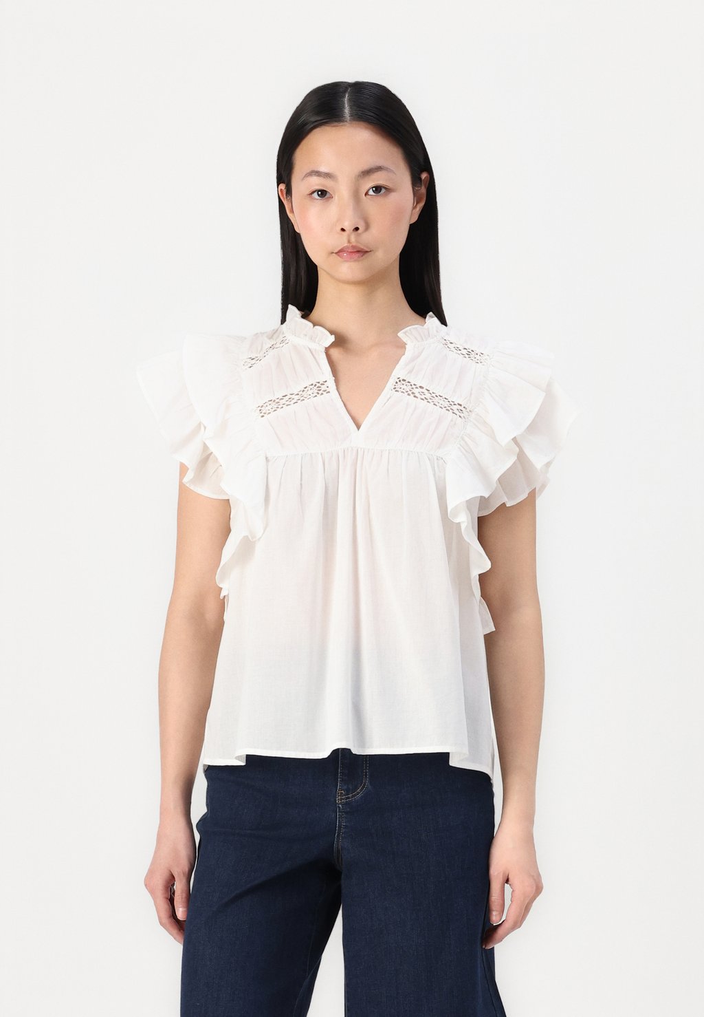 

Блуза ONLSUNNY LIFE FRILL ONLY, кремовый