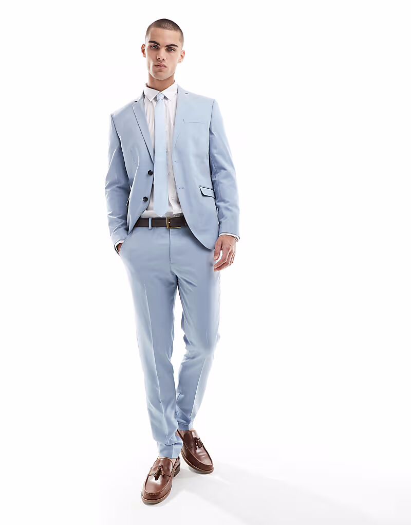 

Брюки Jack & Jones slim fit светло-голубого цвета