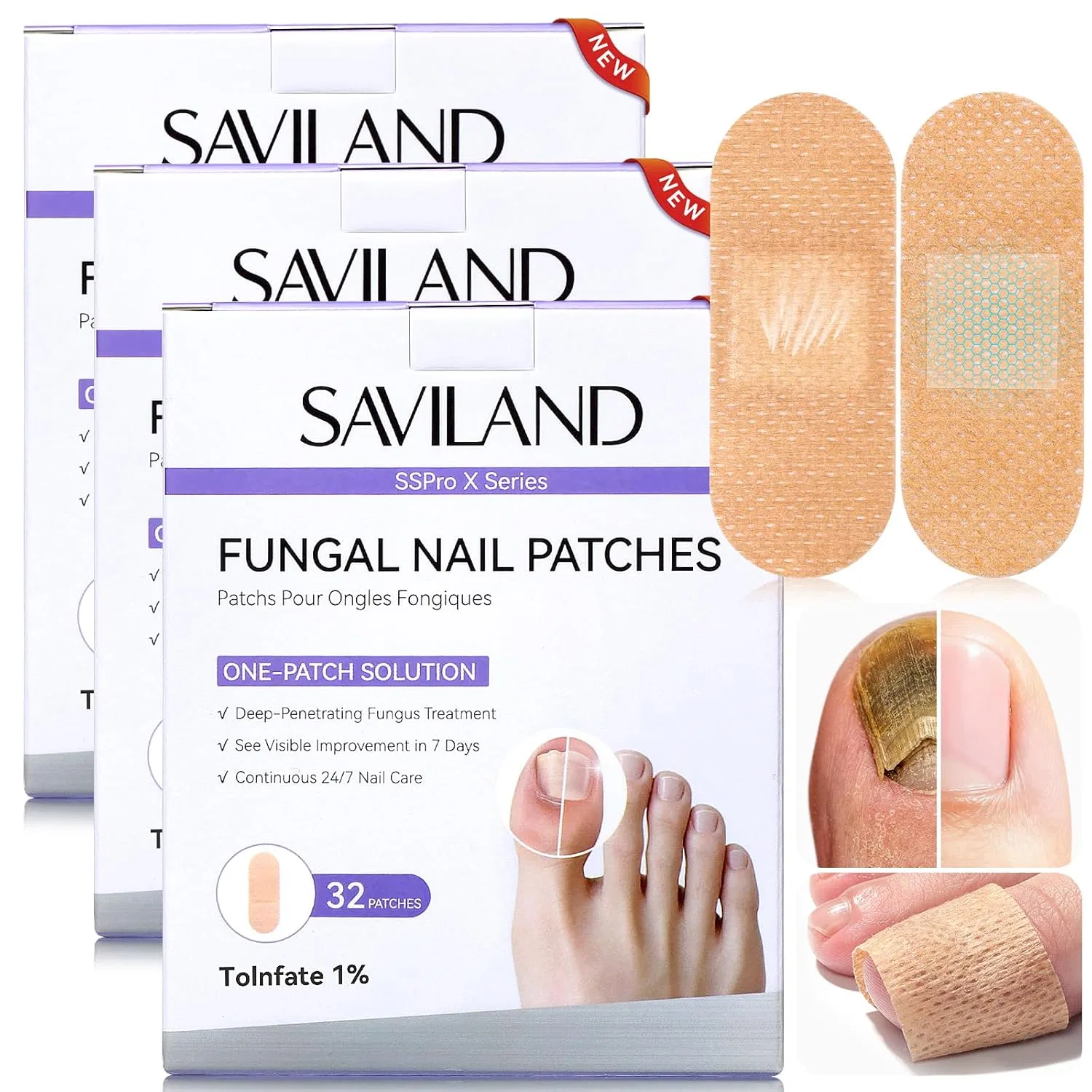 Пластыри SAVILAND для интенсивного ухода за ногтями, 94 шт. ‎Saviland