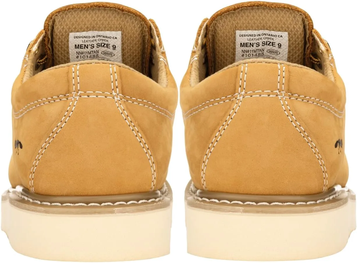 Мужские кожаные оксфорды Golden Fox Work Shoe 4 с мягким носком для строительства и повседневной носки — фото 2