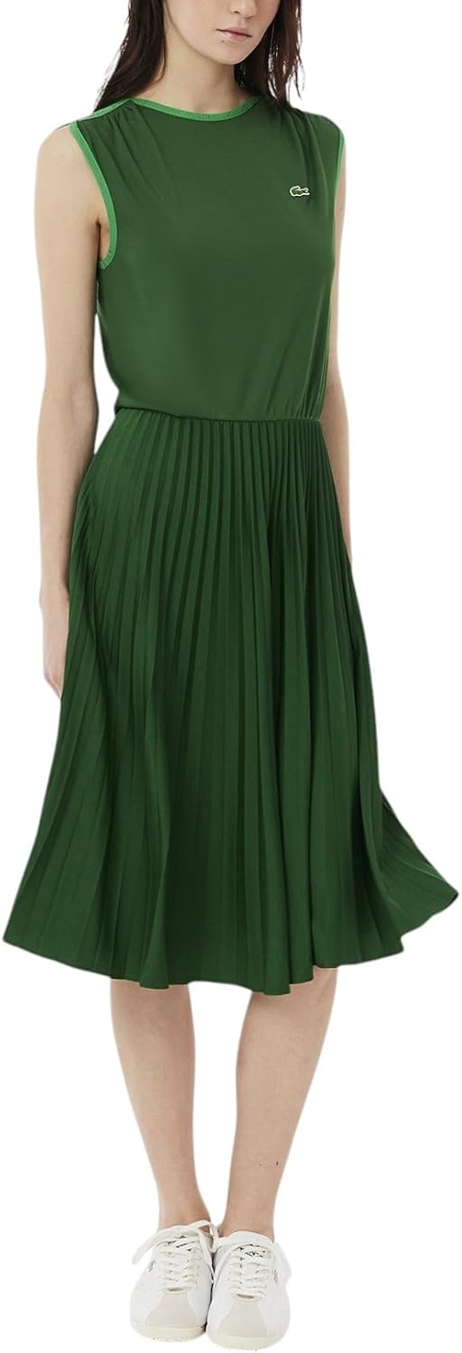 

Lacestone женское платье без рукавов плиссированное Lacoste, Green