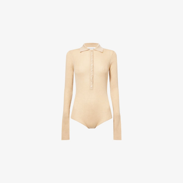 

Соланa водолазка из шерсти, шелка и кашемира The Frankie Shop, бежевый