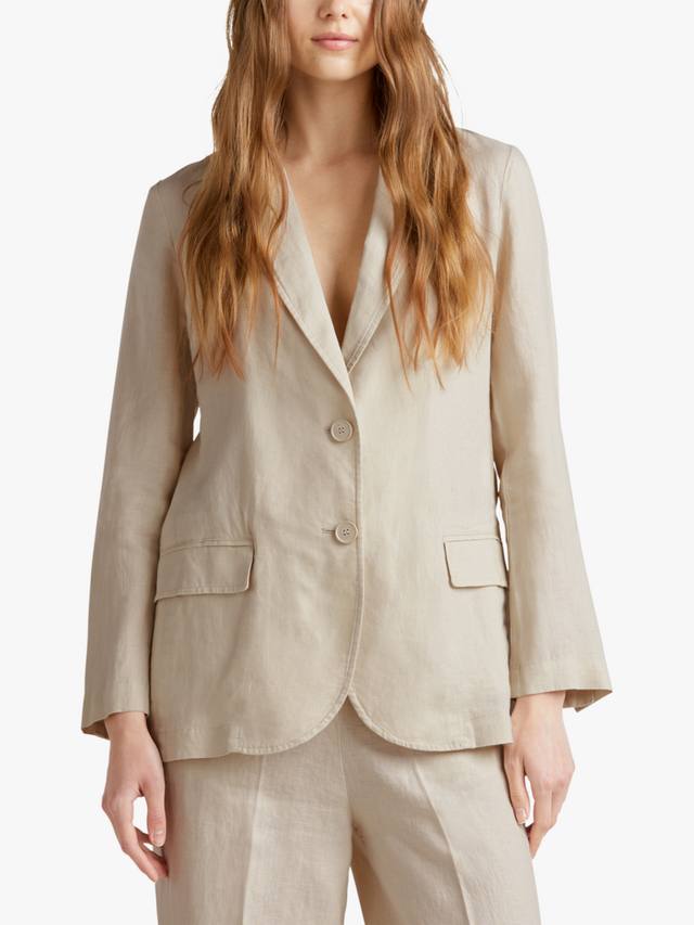 

Свободный пиджак из чистого льна Benetton, Beige