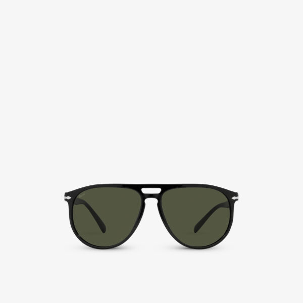 

PO3311S солнцезащитные очки в ацетатной оправе в пилотной оправе Persol, черный