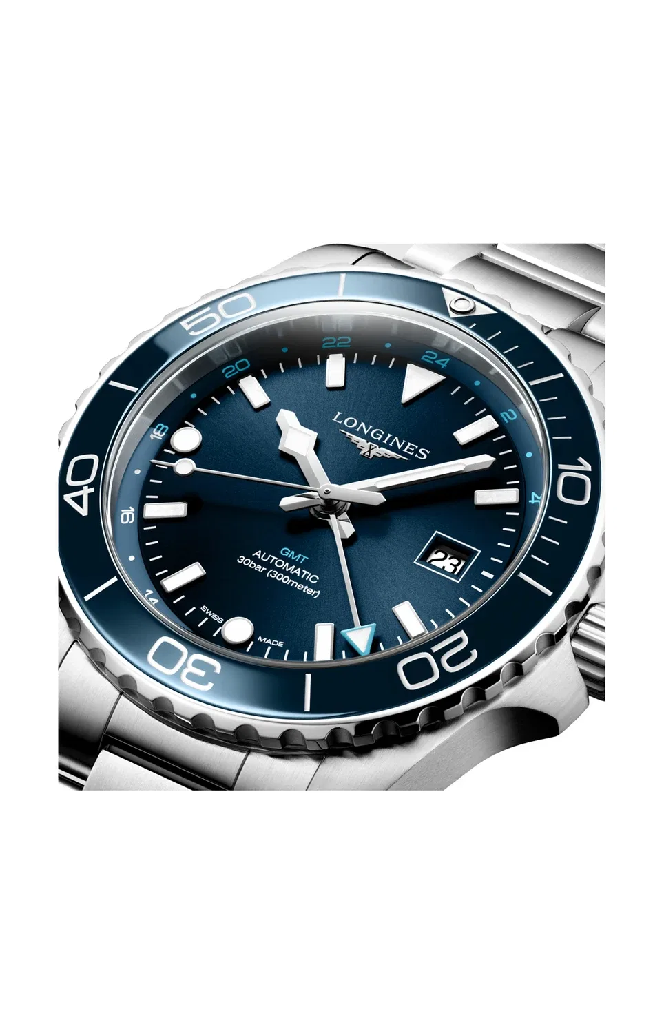 ГИДРОКОНКВЕСТ GMT 43 ММ - L3.890.4.96.6 LONGINES, черный — фото 3