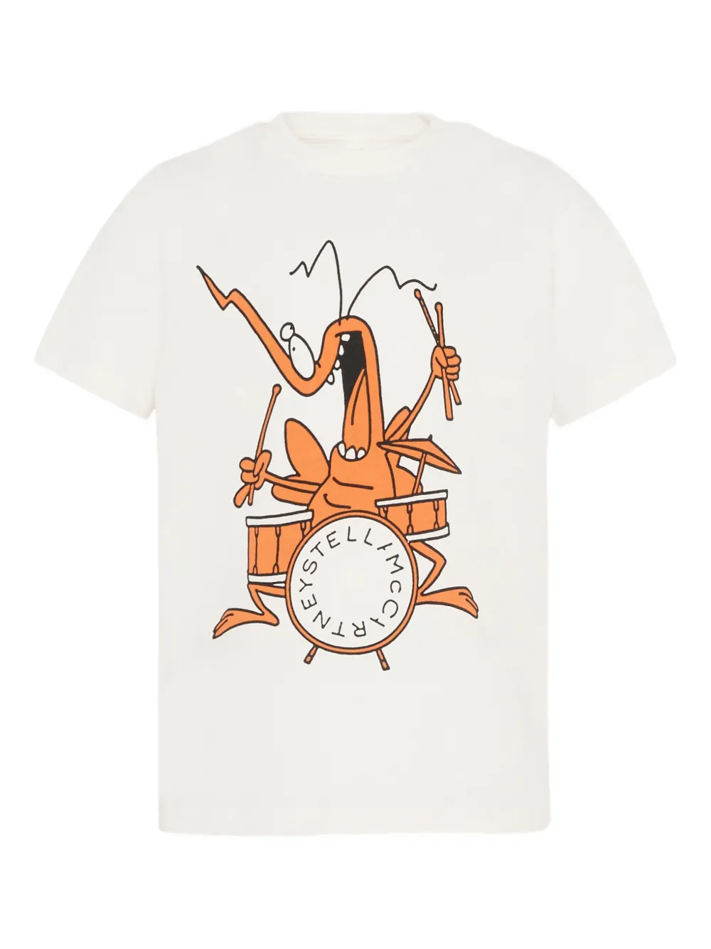 

Футболка с коротким рукавом и принтом Stella Mccartney Kids, бежевый