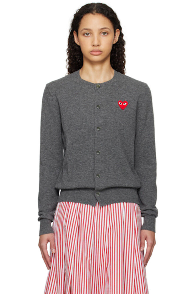 

Серый кардиган с круглым вырезом COMME des GARÇONS PLAY