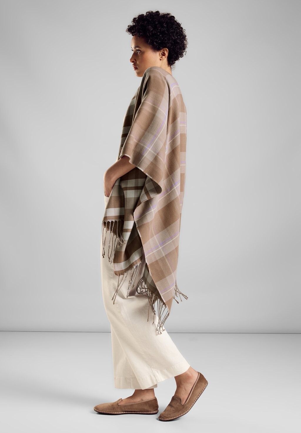 

Пончо KARIERTER PONCHO Street One, цвет Mottled Brown