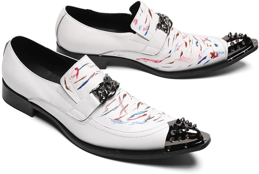 Лоферы кожаные с металлическим носком, Oxford Shoes, 1 CHUUMEE — фото 3