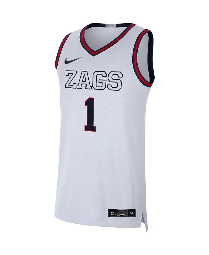 Мужская белая баскетбольная майка Gonzaga Bulldogs Limited Nike — фото 3