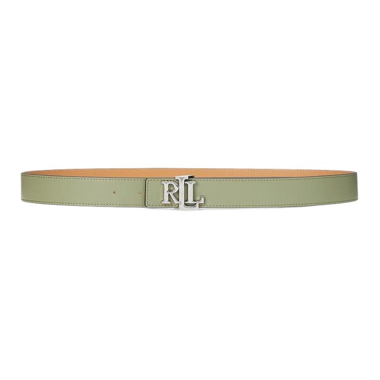 

Polo Ralph Lauren Женский кожаный ремень из коровьей кожи зелёный шириной 3 см, Green