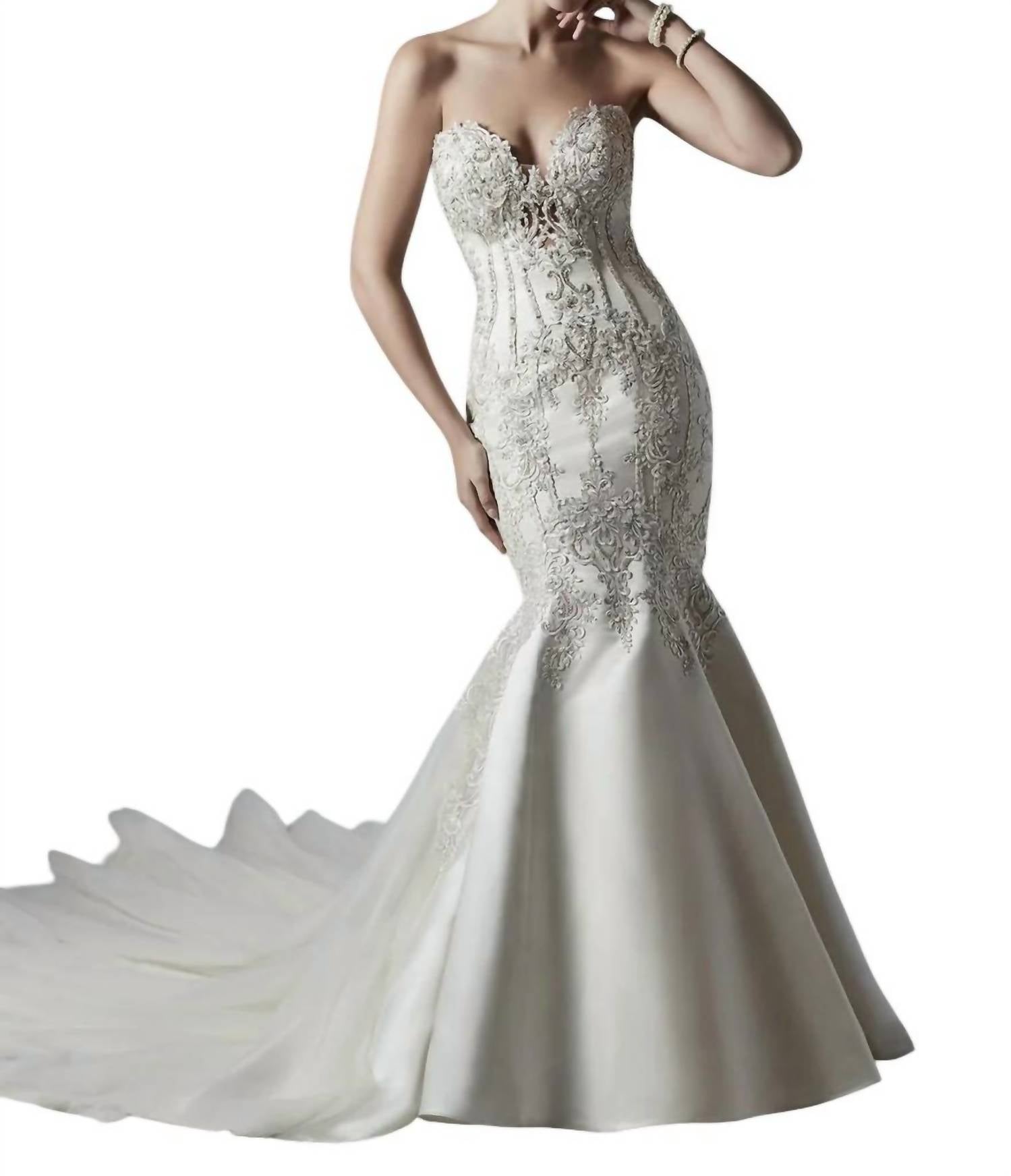 

Свадебное платье Darren цвета устрицы Maggie Sottero, цвет oyster