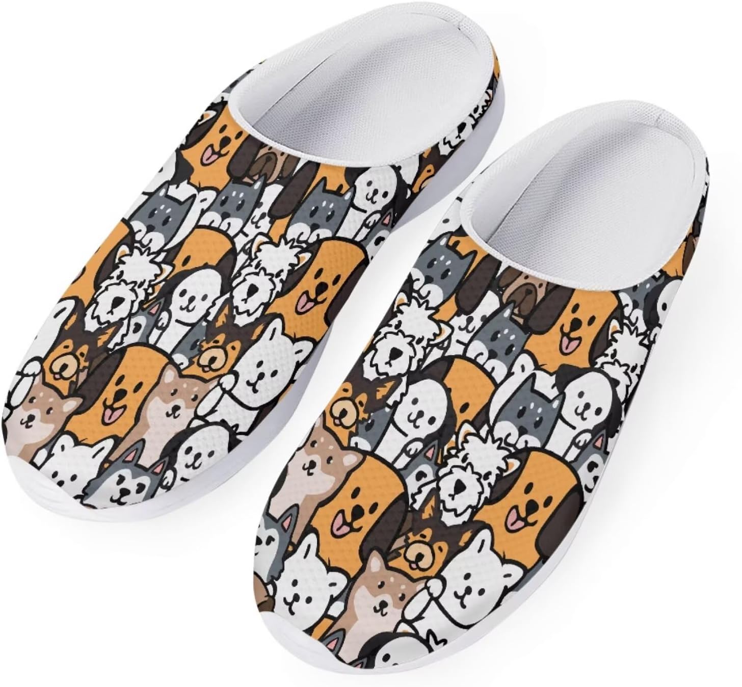 

Женские слипоны-мюли Forchrinse с милым Санта-Клаусом, мужские садовые сабо, сетчатые прогулочные туфли для повседневной носки, работы и спортзала, Cartoon Dog