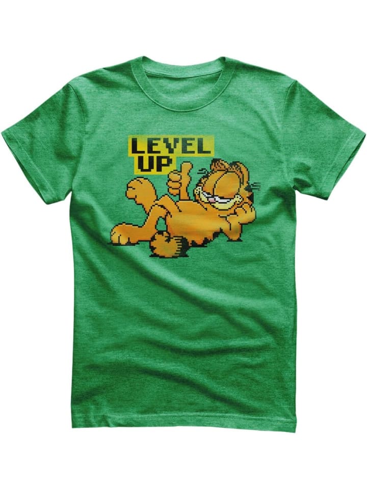 

Футболка Garfield Level Up T-Shirt зеленого цвета Garfield, Зеленый, Футболка Garfield Level Up T-Shirt зеленого цвета Garfield