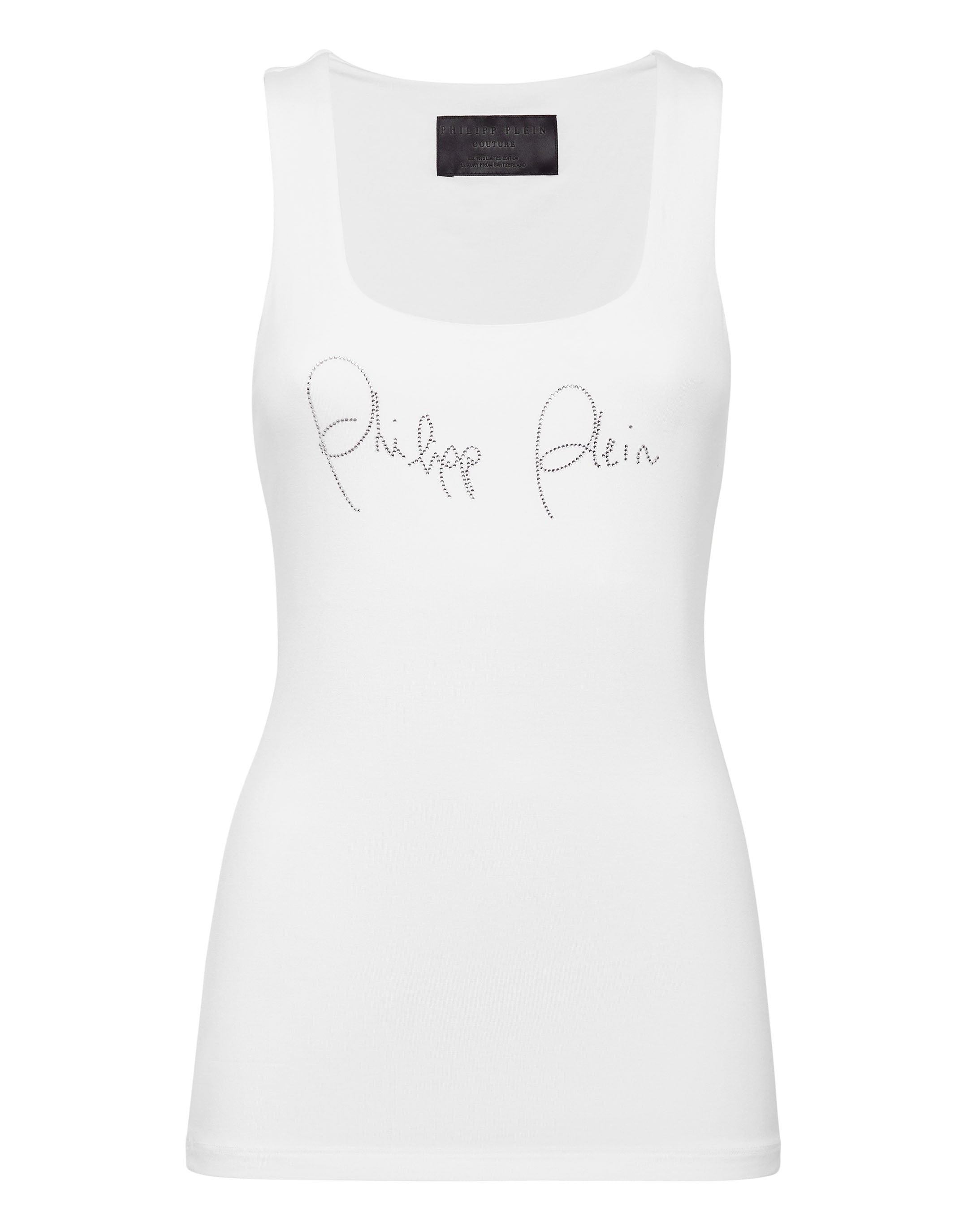 

Майка PHILIPP PLEIN, цвет white/crystal