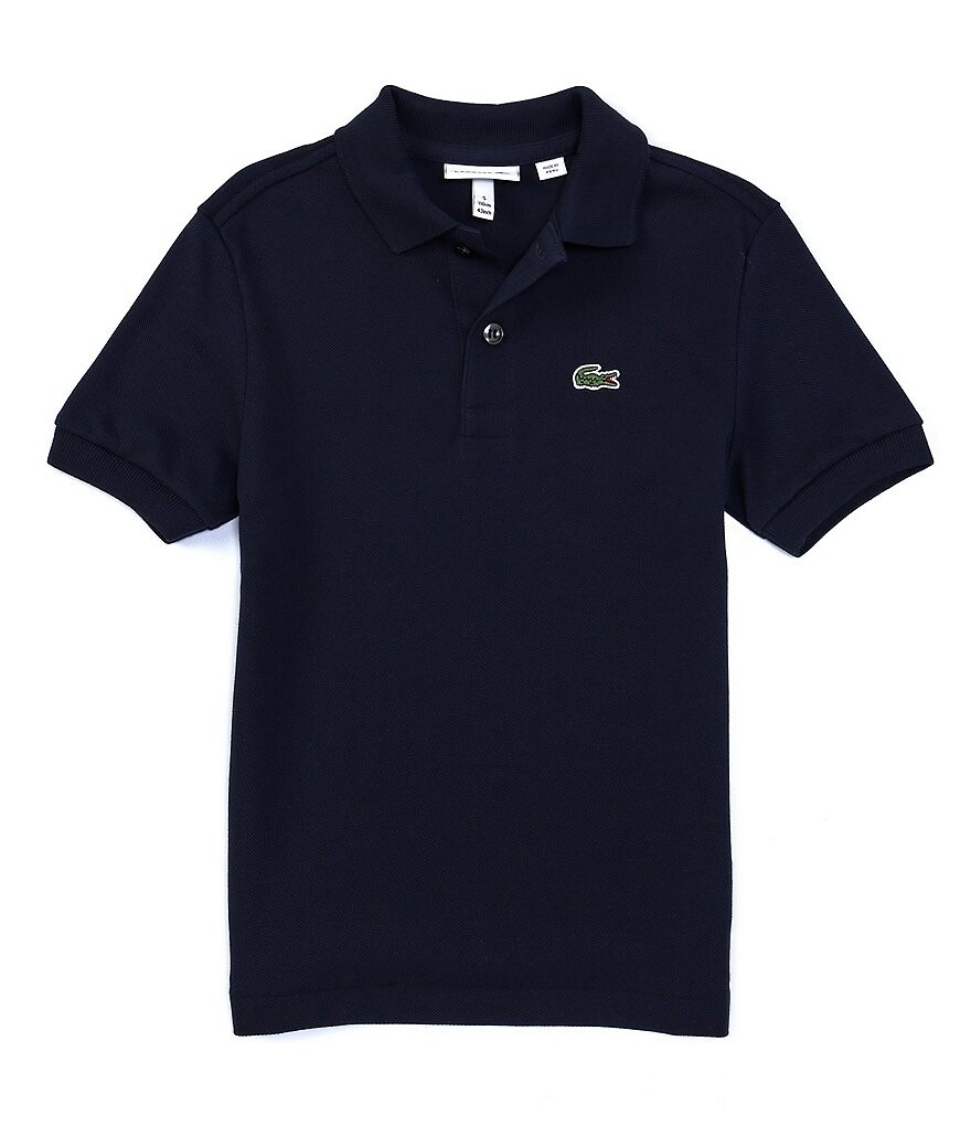 

Рубашка-поло из пике с короткими рукавами Lacoste Little Boys 2T-6T, синий